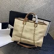 Chanel Shopping Tote Bag Canvas Beige 38x32x18cm - 2