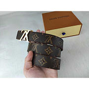 Louis Vuitton LV Monogram Belt Brown 4cm - 3