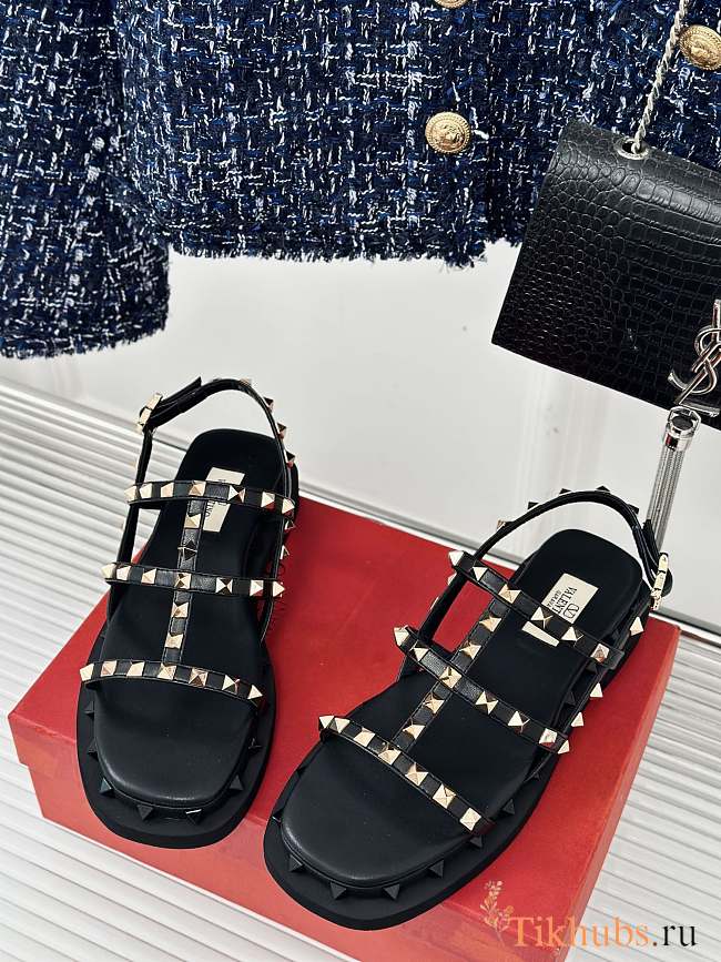 Valentino Garavani Rockstud Sandals Black - 1