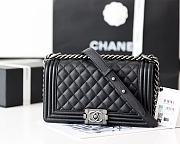 Chanel Leboy Bag Cowskin In Black With Silver Hardware - 1