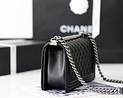 Chanel Leboy Bag Cowskin In Black With Silver Hardware - 4