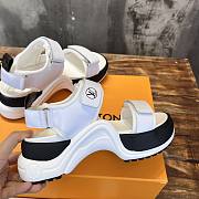 Louis Vuitton LV White Black Sandal - 3