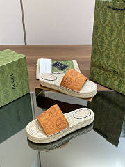 Gucci Slide Espadrille Brown - 4