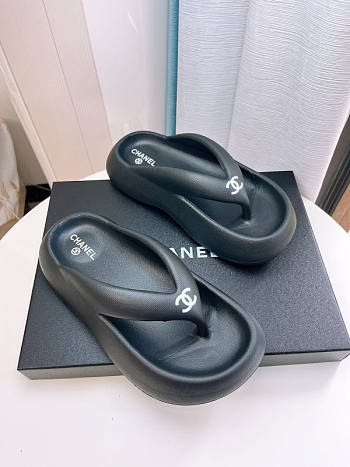 Chanel Black Slides 04