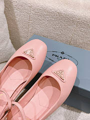 Prada Nappa Leather Mary Jane Pumps Pink - 4