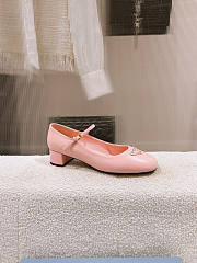 Prada Nappa Leather Mary Jane Pumps Pink - 3