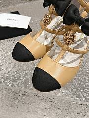 Chanel Mary Janes Beige Sandals Heel 7cm - 4