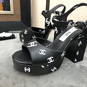 Chanel Black Sandal Heel 12cm - 3