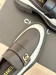 Chanel Black White Loafer - 4