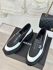 Chanel Black White Loafer - 2