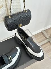 Chanel Black White Loafer - 3