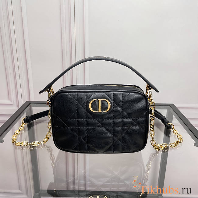 Dior Small Caro Top Handle Camera Bag Black 19 x 13 x 4.5 cm - 1