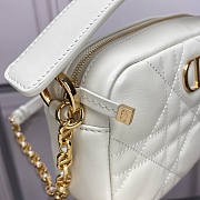 Dior Small Caro Top Handle Camera Bag White 19 x 13 x 4.5 cm - 2