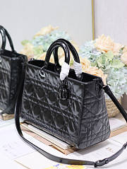 Dior Large Lady D-Sire Bag Black Macrocannage 35 x 23 x 15 cm - 4