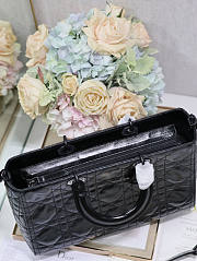 Dior Large Lady D-Sire Bag Black Macrocannage 35 x 23 x 15 cm - 3