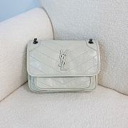 YSL Niki Baby Bag White 21x16x7.5cm - 1