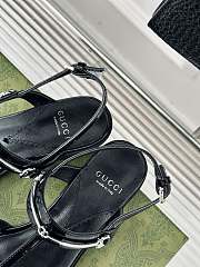 Gucci Slim Horsebit Flat Sandal Black - 2