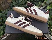 Wales Bonner x Adidas Pony Samba Cream White Brown Sneaker - 1