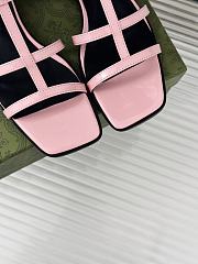 Gucci Slim Horsebit Flat Sandal Pink - 5