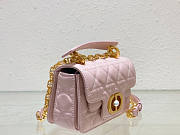 Dior Mini Jolie Top Handle Bag Pink 19 x 12 x 6 cm - 4