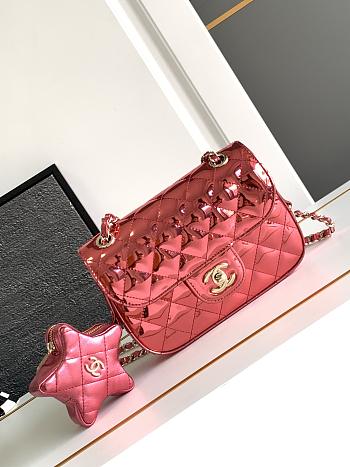 Chanel Mini Flap Bag Star Coin Metallic Mirror 12.5x19x5cm