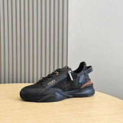 Fendi Multicolor Leather And Fabric Flow Sneakers - 1