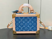 Louis Vuitton LV Petite Valise Denim Bleu Box Bag 22.5 x 17.5 x 11 cm - 2