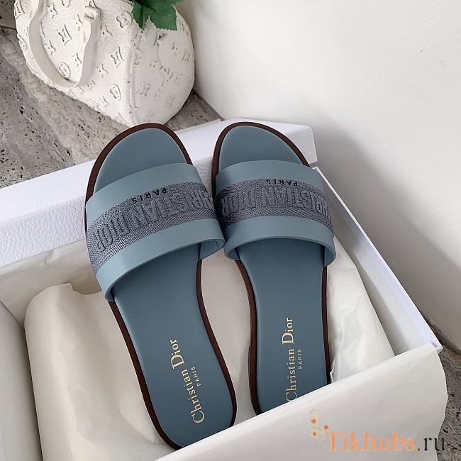 Dior Dway Slide Pastel Blue Calfskin - 1