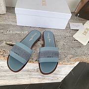 Dior Dway Slide Pastel Blue Calfskin - 2