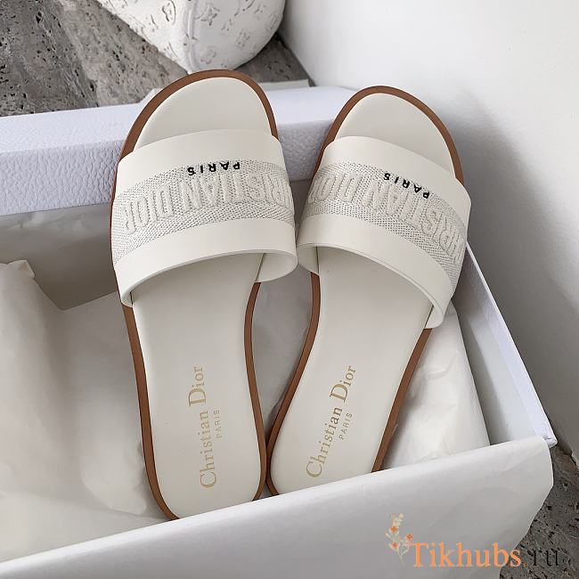 Dior Dway Slide Pastel White Calfskin - 1