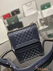 Chanel Leboy Calfskin navy Blue Silver Hardware 67085 Size 20 cm - 4