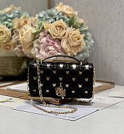 Dior Mini Miss Dior Bag Black Gold Butterfly Studs 21x11.5x4.5cm - 1