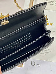 Dior Mini Miss Dior Bag Black Gold Butterfly Studs 21x11.5x4.5cm - 4