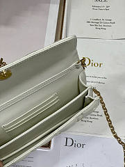 Dior Mini Miss Dior Bag White Gold Butterfly Studs 21x11.5x4.5cm - 6