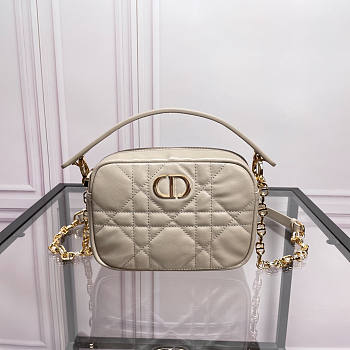 Dior Small Caro Top Handle Camera Bag Beige 19 x 13 x 4.5 cm