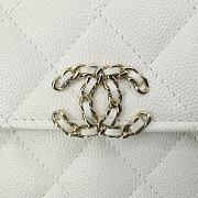 Chanel 23P Flap Bag Mini White 15.5x12x6cm - 3