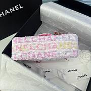 Chanel 24C Mini Flap Bag Tweed White & Red 20cm - 6