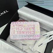 Chanel 24C Mini Flap Bag Tweed White & Red 20cm - 5