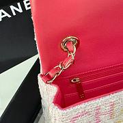 Chanel 24C Mini Flap Bag Tweed White & Red 20cm - 4