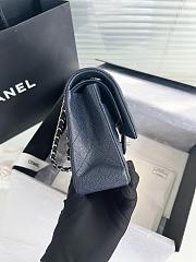 Chanel Medium Flap Bag Navy Blue Caviar Silver 25cm - 5