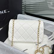 Chanel Flap Bag White Gold 13x20.5x6.5cm - 6