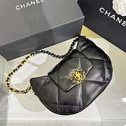 Chanel 19 Hobo Bag Black Lambskin Mixed Metal Hardware 30x21x7.5cm - 6