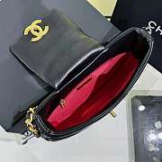 Chanel 19 Hobo Bag Black Lambskin Mixed Metal Hardware 30x21x7.5cm - 5