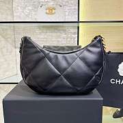 Chanel 19 Hobo Bag Black Lambskin Mixed Metal Hardware 30x21x7.5cm - 2