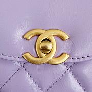 Chanel Kelly Lilac Purple Top Handle Bag 13x19x7cm - 4