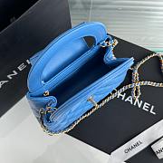 Chanel Kelly Lilac Blue Top Handle Bag 13x19x7cm - 2