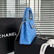 Chanel Kelly Lilac Blue Top Handle Bag 13x19x7cm - 3