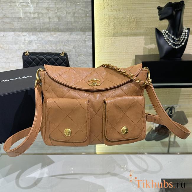 Chanel Hobo Bag Caramel 30x21x5cm - 1