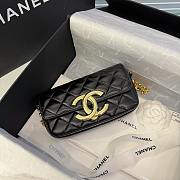 Chanel 23P Flap Bag Black Gold 18x10x3.5cm - 4