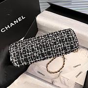 Chanel Kelly Bag Black White Tweed 13x19x7cm - 3